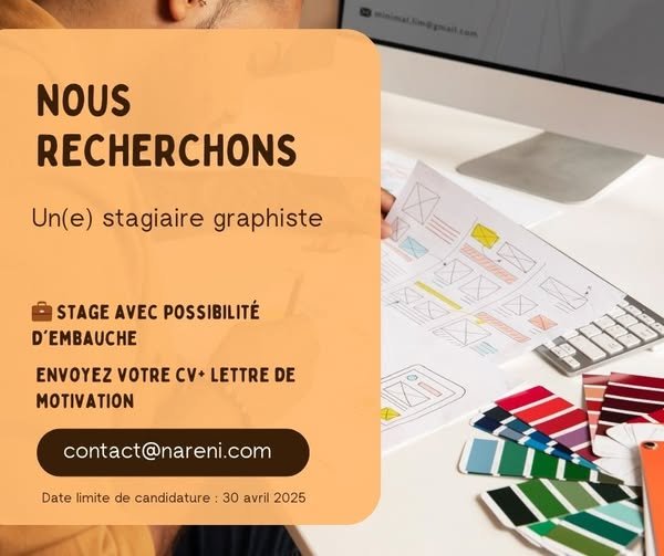 NARENI RECRUTE STAGIAIRE GRAPHISTE H/F
