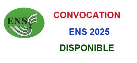 CONVOCATION ENS 2025 DISPONIBLE