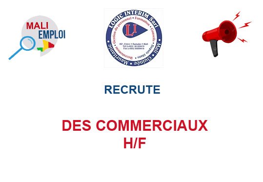 LOGIC INTERIM MALI RECRUTE DES COMMERCIAUX H/F