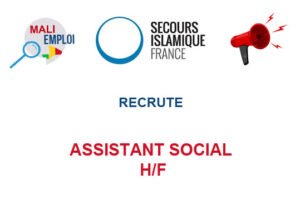 SECOURS ISLAMIQUE FRANCE RECRUTE ASSISTANT SOCIAL H/F