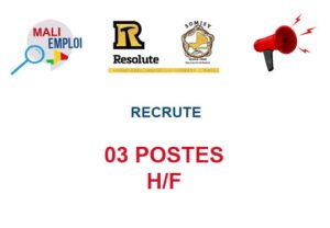SOMISY SA RECRUTE 03 POSTES H/F
