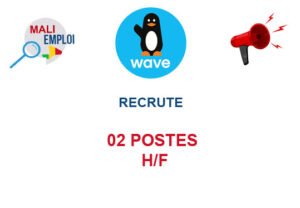 WAVE MALI RECRUTE 02 POSTES H/F