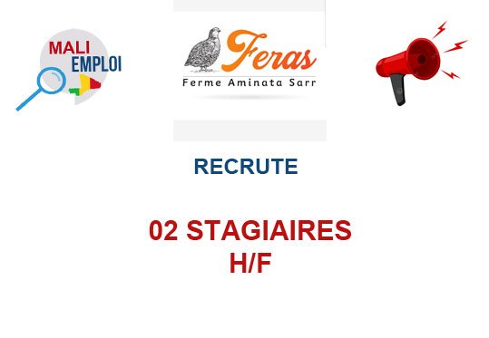 FERME AMINATA SARR RECRUTE 02 STAGIAIRES H/F