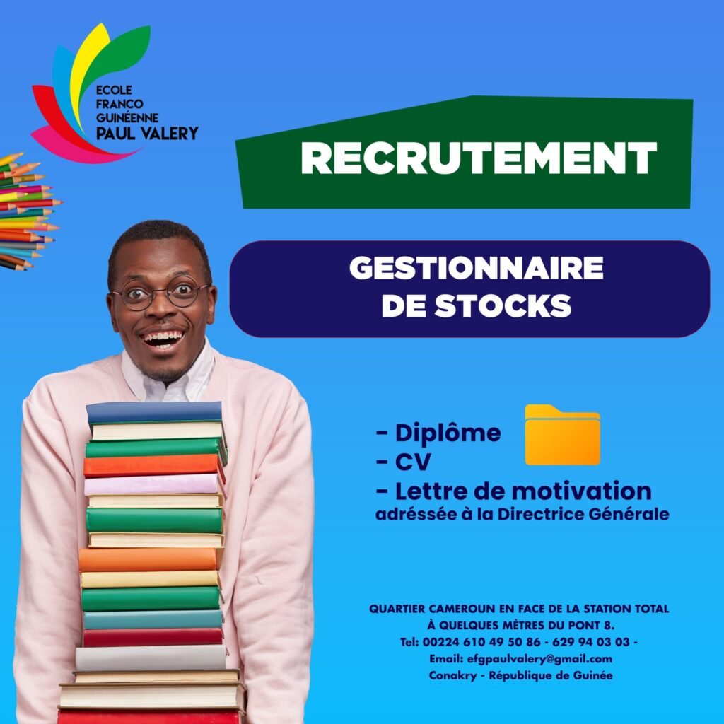 ECOLE FRANCO-GUINEENNE RECRUTE PLUSIEUS POSTES H/F