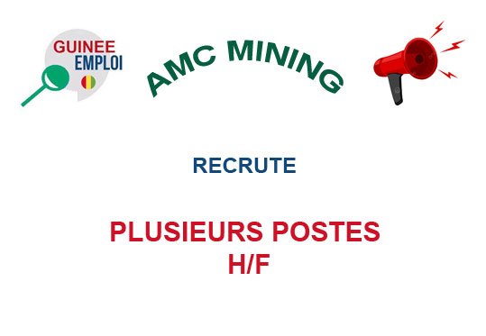 AMC MINING RECRUTE PLUSIEURS POSTES H/F