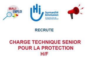 HUMANITE ET INCLUSION RECRUTE SENIOR TECHNICAL OFFICER