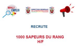 RECRUTEMENT DE 1000 SAPEURS DU RANG H/F