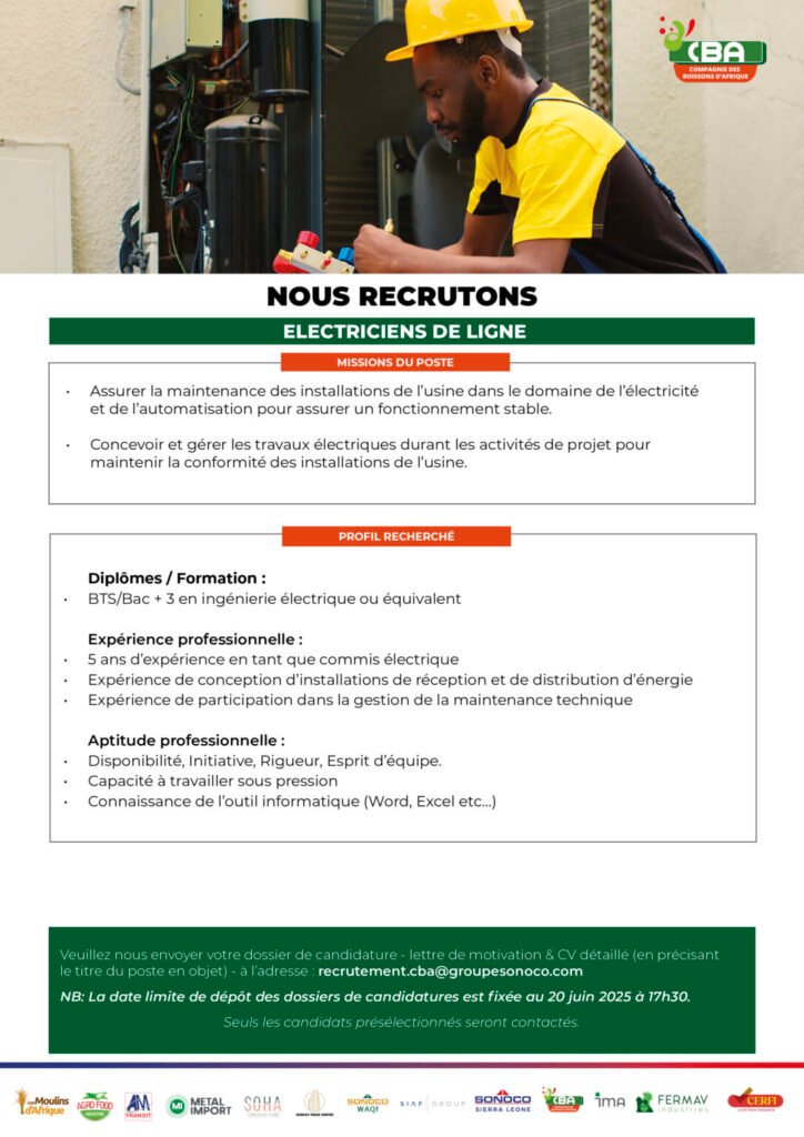 COMPAGNIE DES BOIS D'AFRIQUE RECRUTE PLUSIEURS POSTES H/F