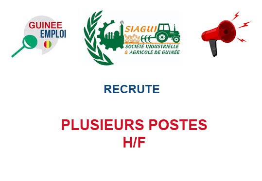 SIAGUI RECRUTE PLUSIEURS POSTES H/F
