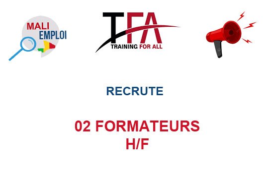 TRAINING FOR ALL MALI RECRUTE 02 FORMATEURS EN COUPE ET COUTURE H/F
