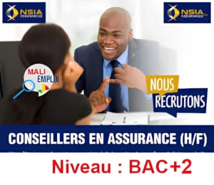 NSIA ASSURANCES MALI RECRUTE DES CONSEILLERS EN ASSURANCE H/F