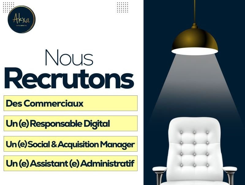 AKXA DIGITAL RECRUTE PLUSIEURS POSTES H/F