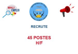 CPU-MALI RECRUTE 45 POSTES H/F
