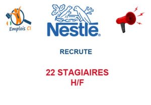 NESTLE RECRUTE 22 STAGIAIRES H/F