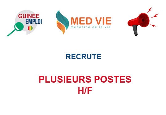 CLINIQUE MEDVIE RECRUTE PLUSIEURS POSTES H/F