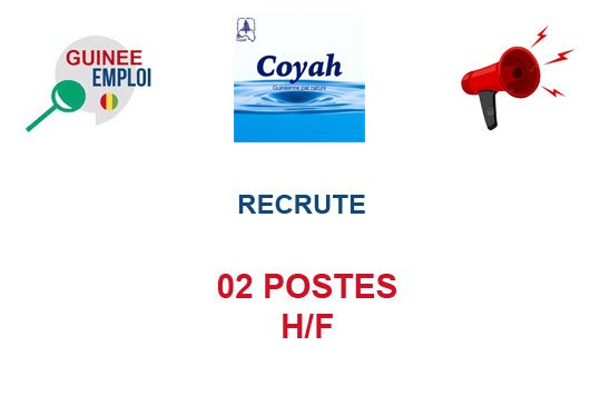 COMPAGNIE DES EAUX DE GUINEE RECRUTE 02 POSTES H/F