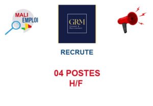 GRM RECRUTE 04 POSTES H/F 04-PS