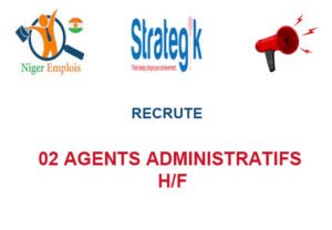 CABINET STRATEGIK NIGER RECRUTE 02 AGENTS ADMINISTRATIFS H/F 0A-AGST