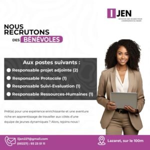 IJEN RECRUTE DES BENEVOLES H/F 1761676178980