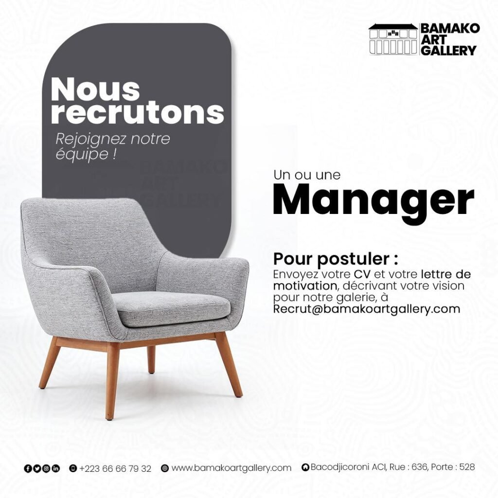 BAMAKO ART GALLERY RECRUTE MANAGER H/F