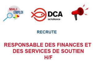 DCA RECRUTE RESPONSABLE DES FINANCES ET DES SERVICES DE SOUTIEN H/F RESFINA