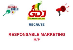 LA GUINEENNE DES JEUX RECRUTE RESPONSABLE MARKETING H/F RESPMA