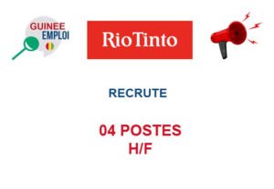 RIO TINTO RECRUTE 04 POSTES H/F RIO-TINT