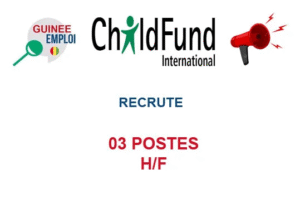 CHILDFUND GUINEE RECRUTE 03 POSTES H/F image