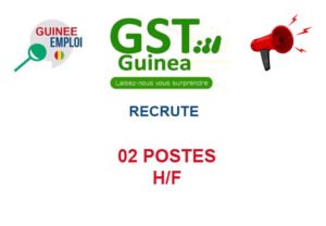 GST GUINEA RECRUTE 02 POSTES H/F 02P