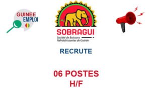 SOBRAGUI RECRUTE 06 POSTES H/F 06-POS