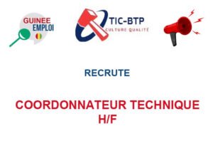 TIC-BTP RECRUTE COORDONNATEUR TECHNIQUE H/F COOTECH