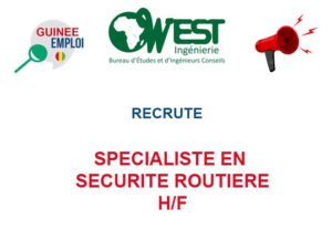 WEST INGENIERIE RECRUTE SPECIALISTE EN SECURITE ROUTIERE H/F SPECI-SECU