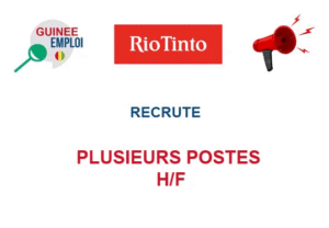 RIO TINTO RECRUTE PLUSIEURS POSTES H/F image