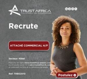 TRUST AFRICA RECRUTE ATTACHE COMMERCIAL H/F 1765466142757