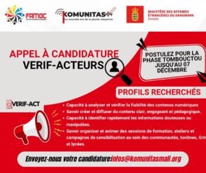 KOMUNITAS RECRUTE DES VERIF-ACTEURS H/F 592053249_886259823933432_4894450259775674920_n