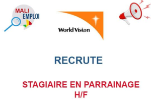 WORLD VISION MALI RECRUTE STAGIAIRE EN PARRAINAGE H/F image