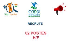 COOPI NIGER RECRUTE 02 POSTES H/F