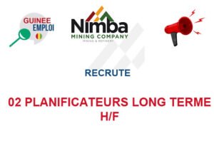 NIMBA MINING COMPANY RECRUTE 02 PLANIFICATEURS LONG TERME H/F 02-PL