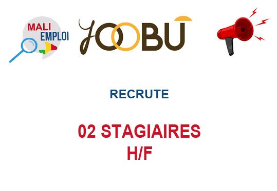 YOOBU RECRUTE 02 STAGIAIRES H/F