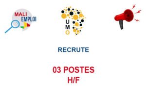 UMO RECRUTE 03 POSTES H/F 03-POS