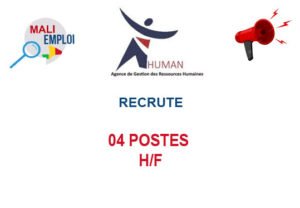 HUMAN RECRUTE 04 POSTES H/F 04-POS