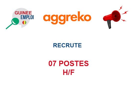 AGGREKO RECRUTE 07 POSTES H/F