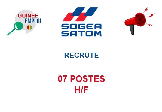 SOGEA SATOM RECRUTE 07 POSTES H/F