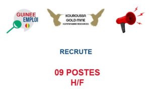 KOUROUSSA GOLD MINE RECRUTE 09 POSTES H/F