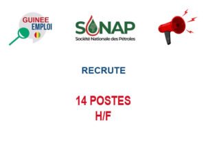SONAP RECRUTE 14 POSTES H/F