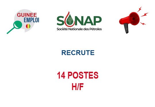 SONAP RECRUTE 14 POSTES H/F