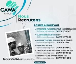 CAWA GUINEE RECRUTE PLUSIEURS POSTES H/F 1770981219604