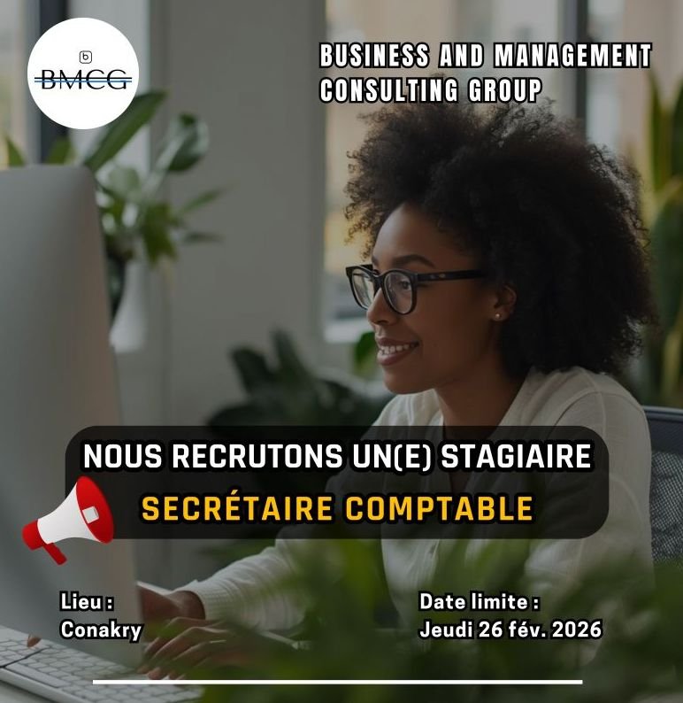 BMCG RECRUTE STAGIAIRE SECRETAIRE COMPTABLE H/F