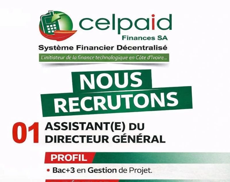 CELPAID SA RECRUTE ASSISTANT PERSONNEL H/F