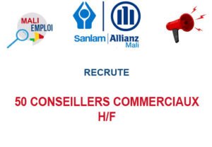 SANLAMALLIANZ VIE MALI RECRUTE 50 CONSEILLERS COMMERCIAUX H/F